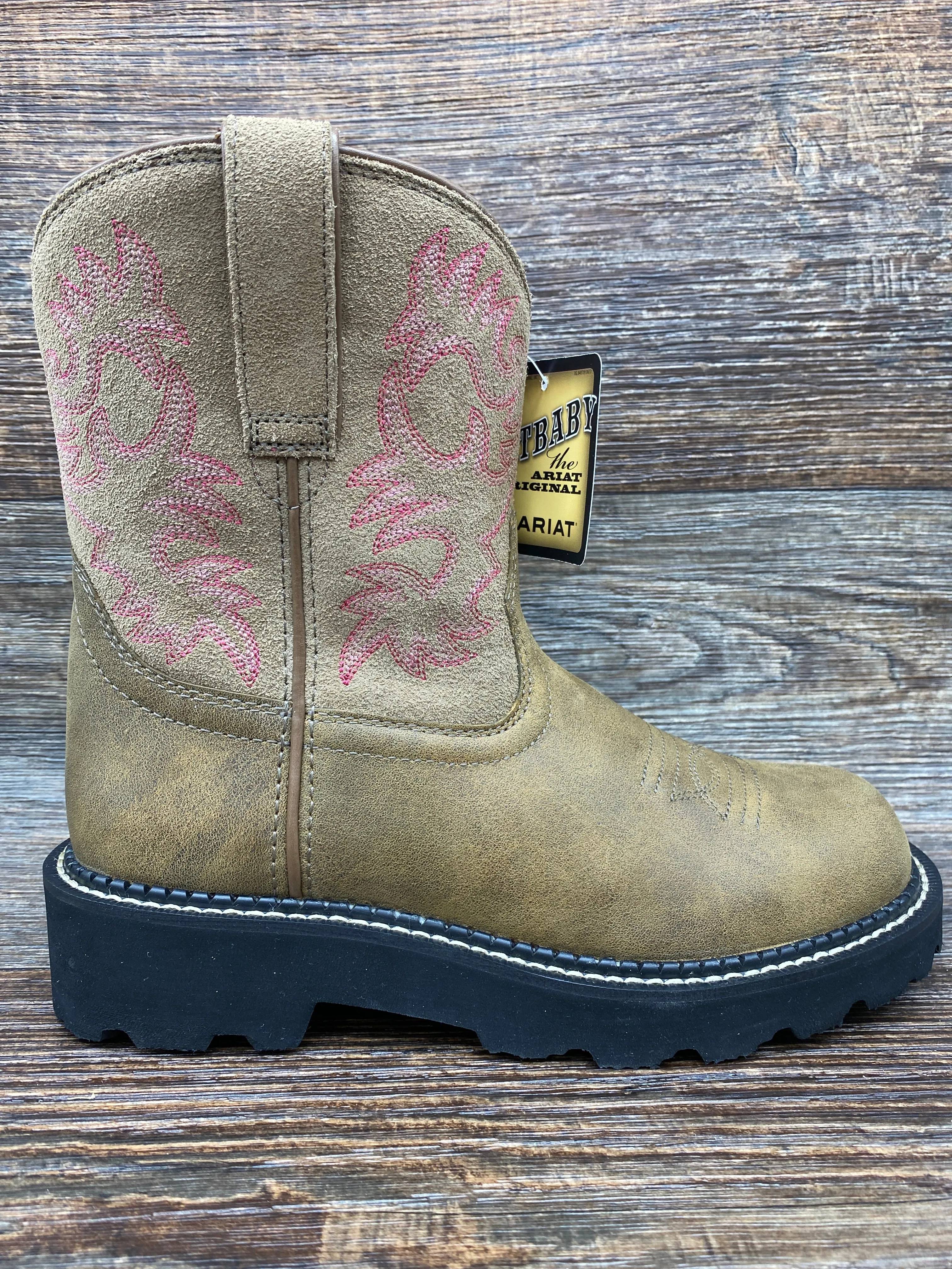 10000822 Women's Brown Bomber Fatbaby Western Boot by Ariat