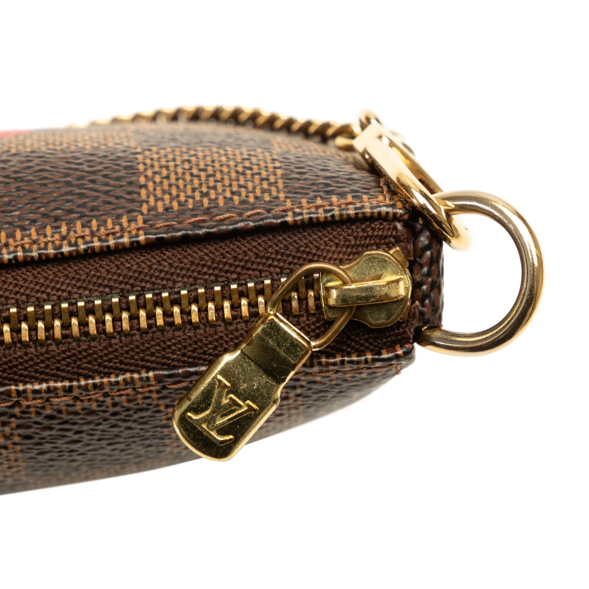 Brown Louis Vuitton Damier Ebene Trunks and Bags Mini Pochette Accessoires Baguette