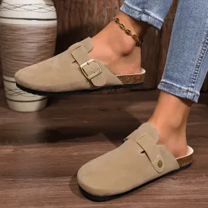 Buckle Round Toe Flats Slip-Ons