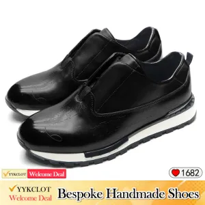 Casual Men Shoes British Style Thick Sole Leisure Leather Sneakers Shoes