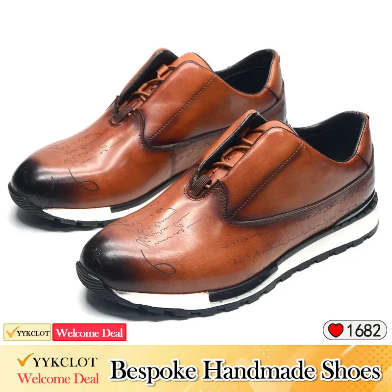 Casual Men Shoes British Style Thick Sole Leisure Leather Sneakers Shoes