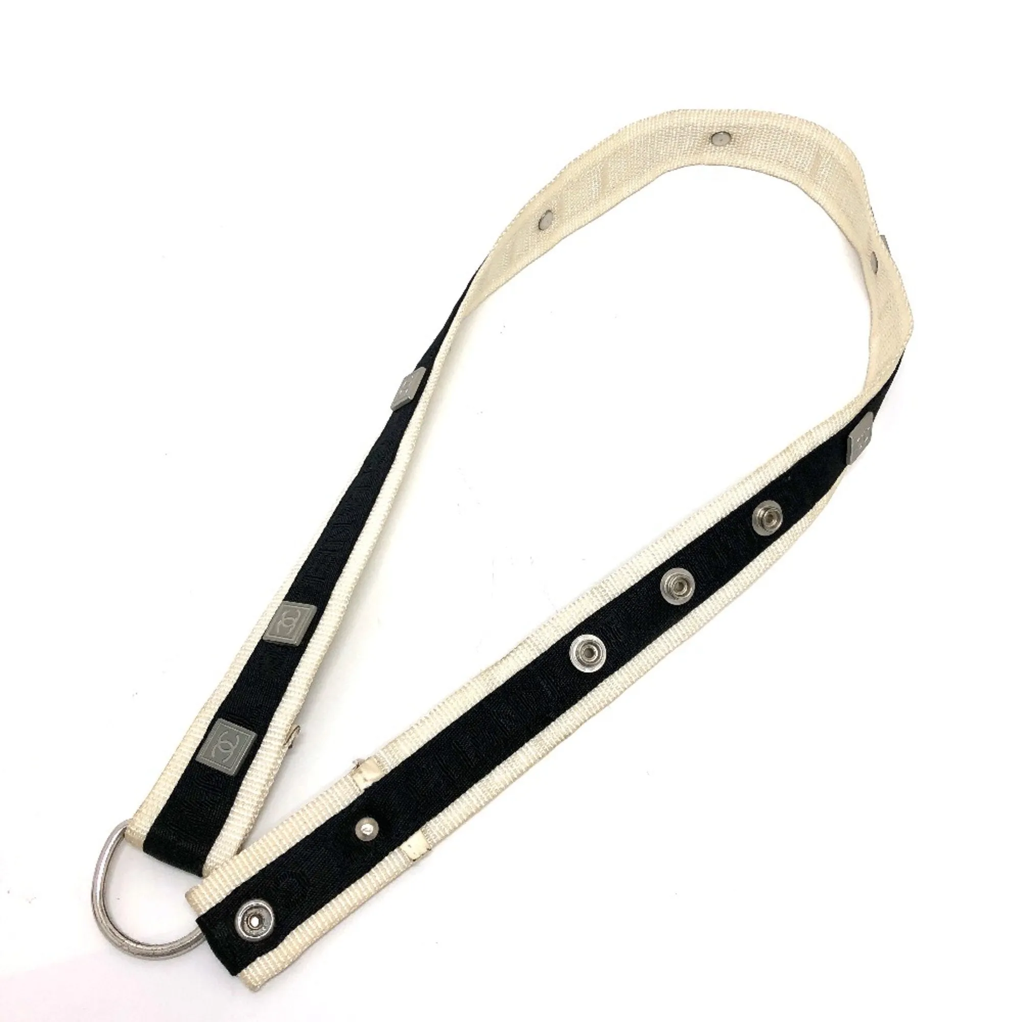 Chanel 03P Sports belt Black White
