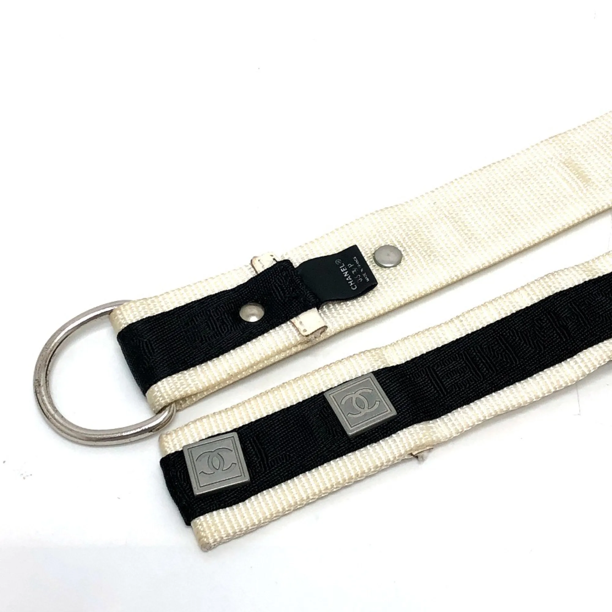 Chanel 03P Sports belt Black White
