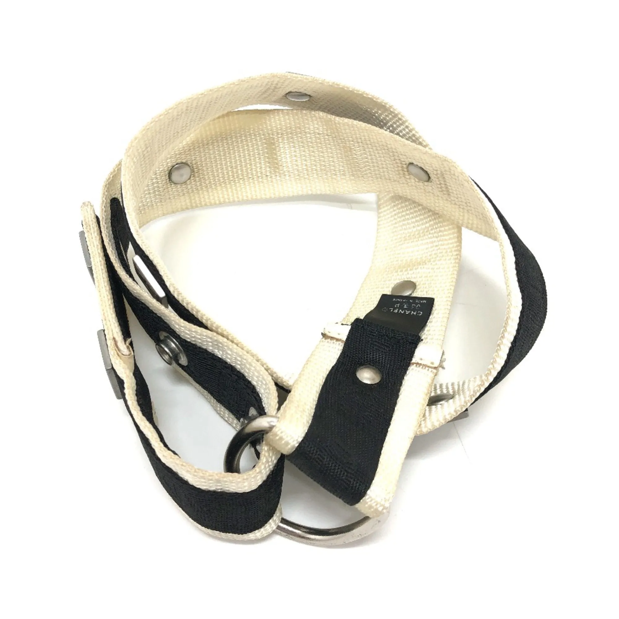 Chanel 03P Sports belt Black White