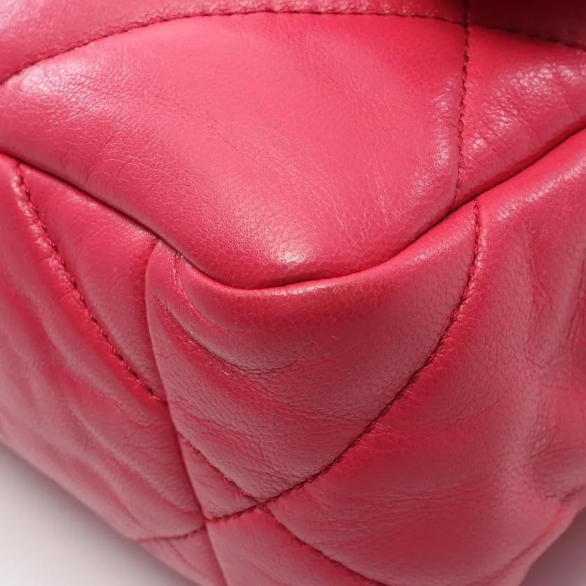 Chanel 19 Dizeneuf Matelasse Chain Shoulder Bag Leather Pink Purple Combination Metal Fittings 2way 887361 - Condition Ab