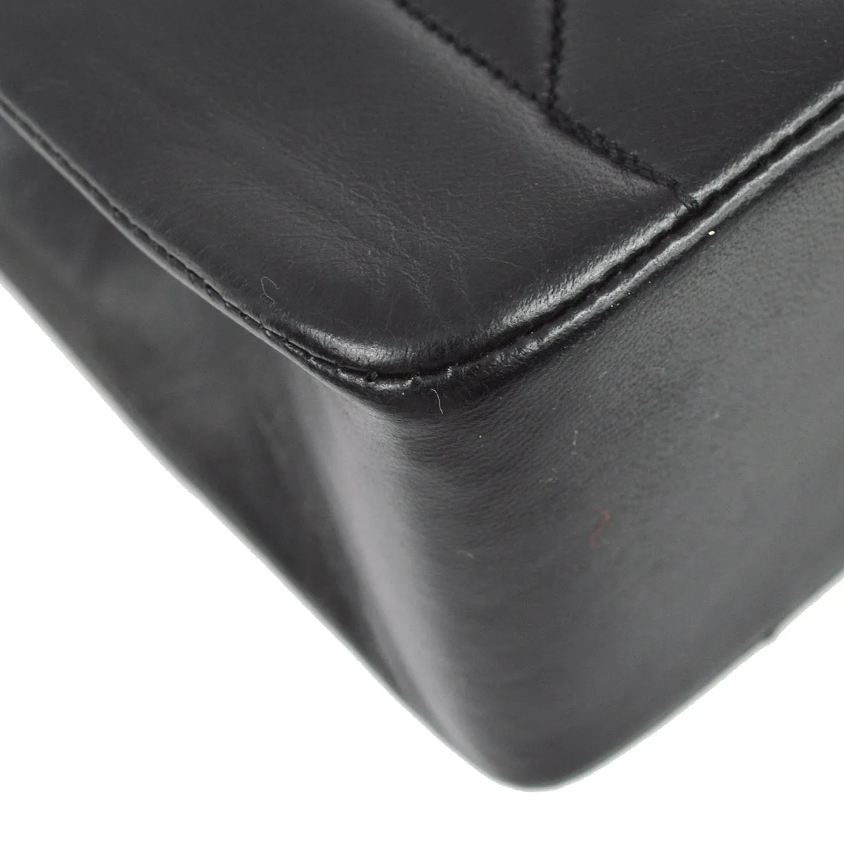 Chanel 1991-1994 Black Lambskin Medium Diana Flap Bag