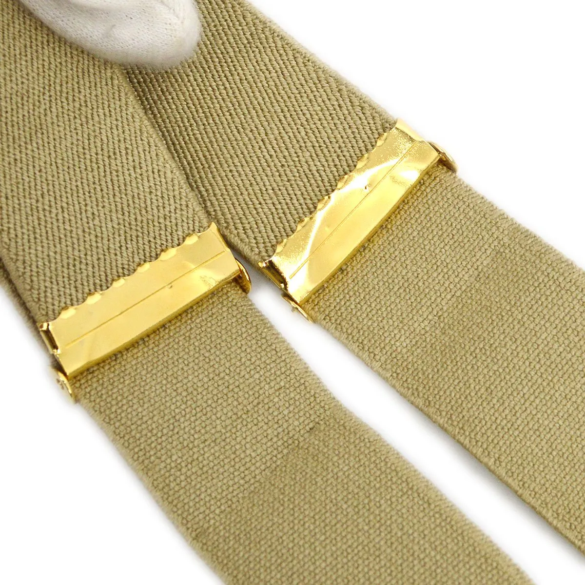 CHANEL 1997 Spring Suspenders Beige AK38023g