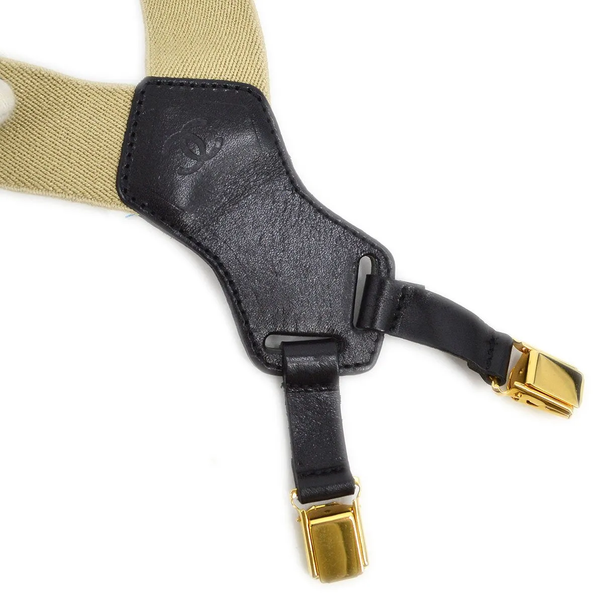 CHANEL 1997 Spring Suspenders Beige AK38023g