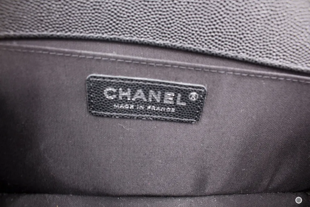 Chanel A67086 Y83338 Boy Black   94305 Caviar Medium Shoulder Bags Sbhw