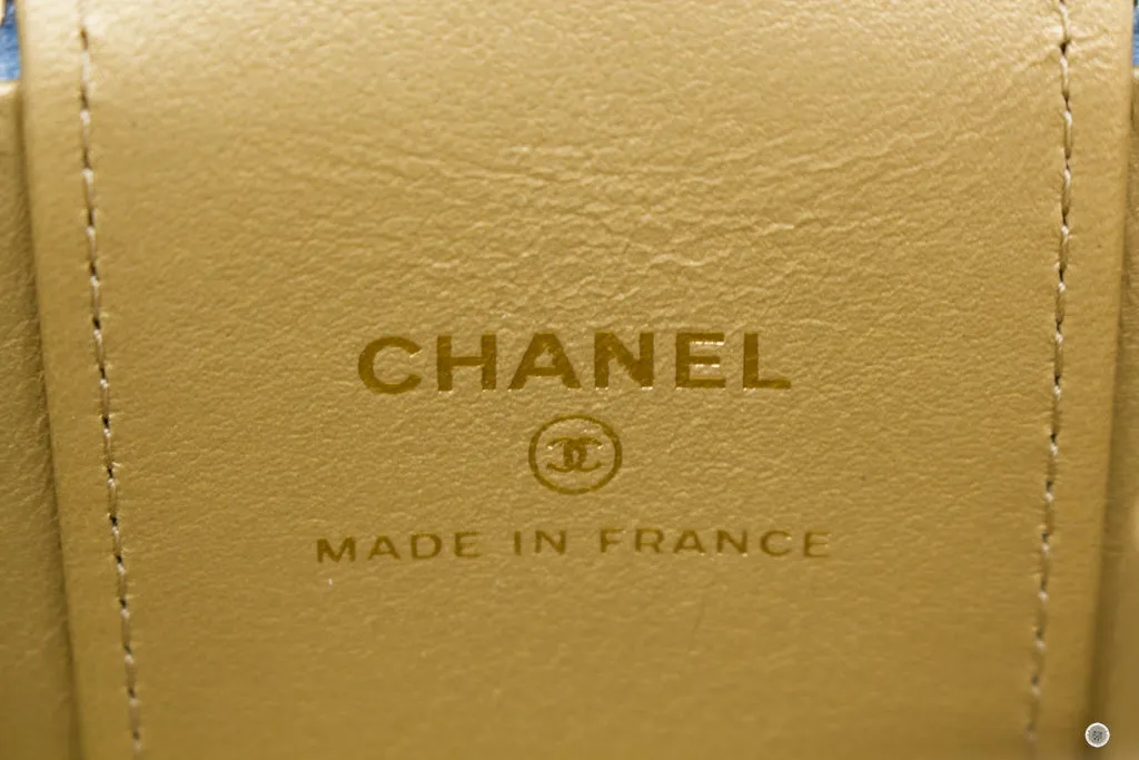 Chanel AP1447B08034 Small Vanity With Chain Light Blue   NH626 Lambskin Shoulder Bags Gbhw