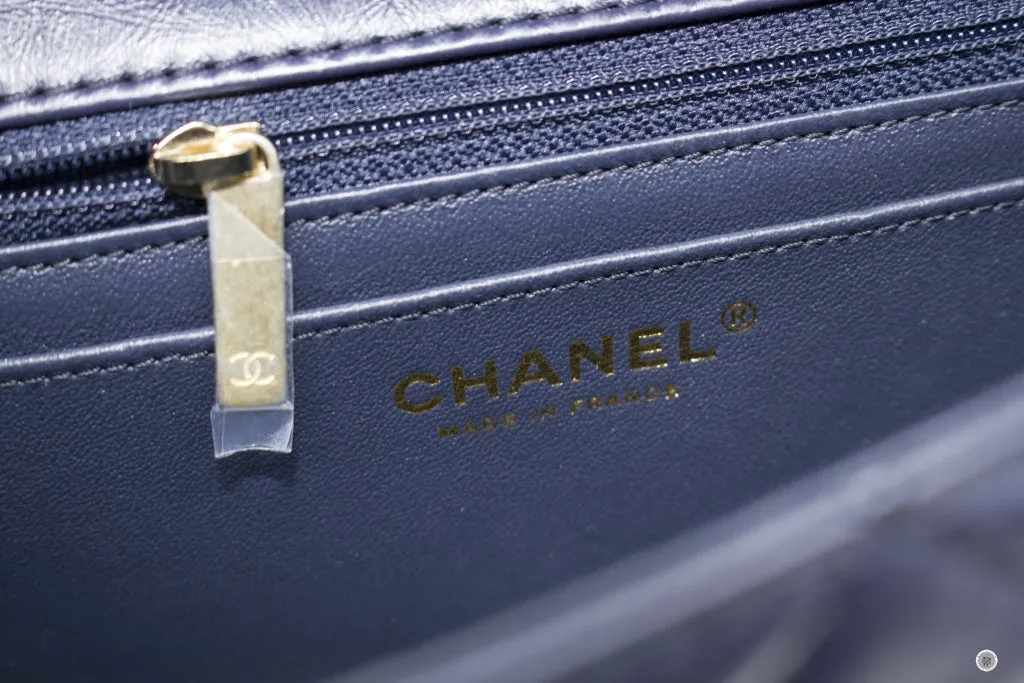 Chanel AS0874 Y0463 Mini 2.55 Navy   4N7384 Calfskin Small Shoulder Bags Gbhw