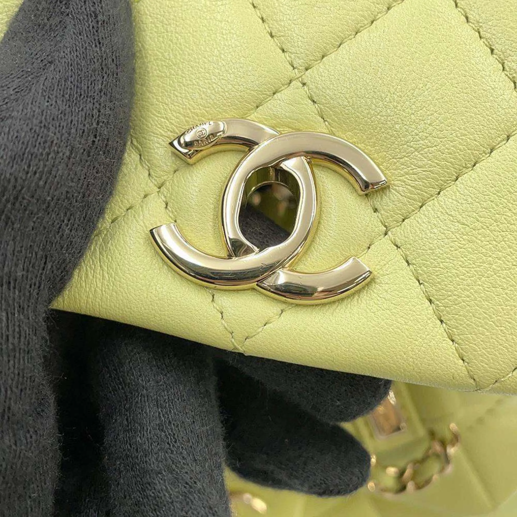 CHANEL Backpack Matelasse Coco Mark Lambskin AS2908