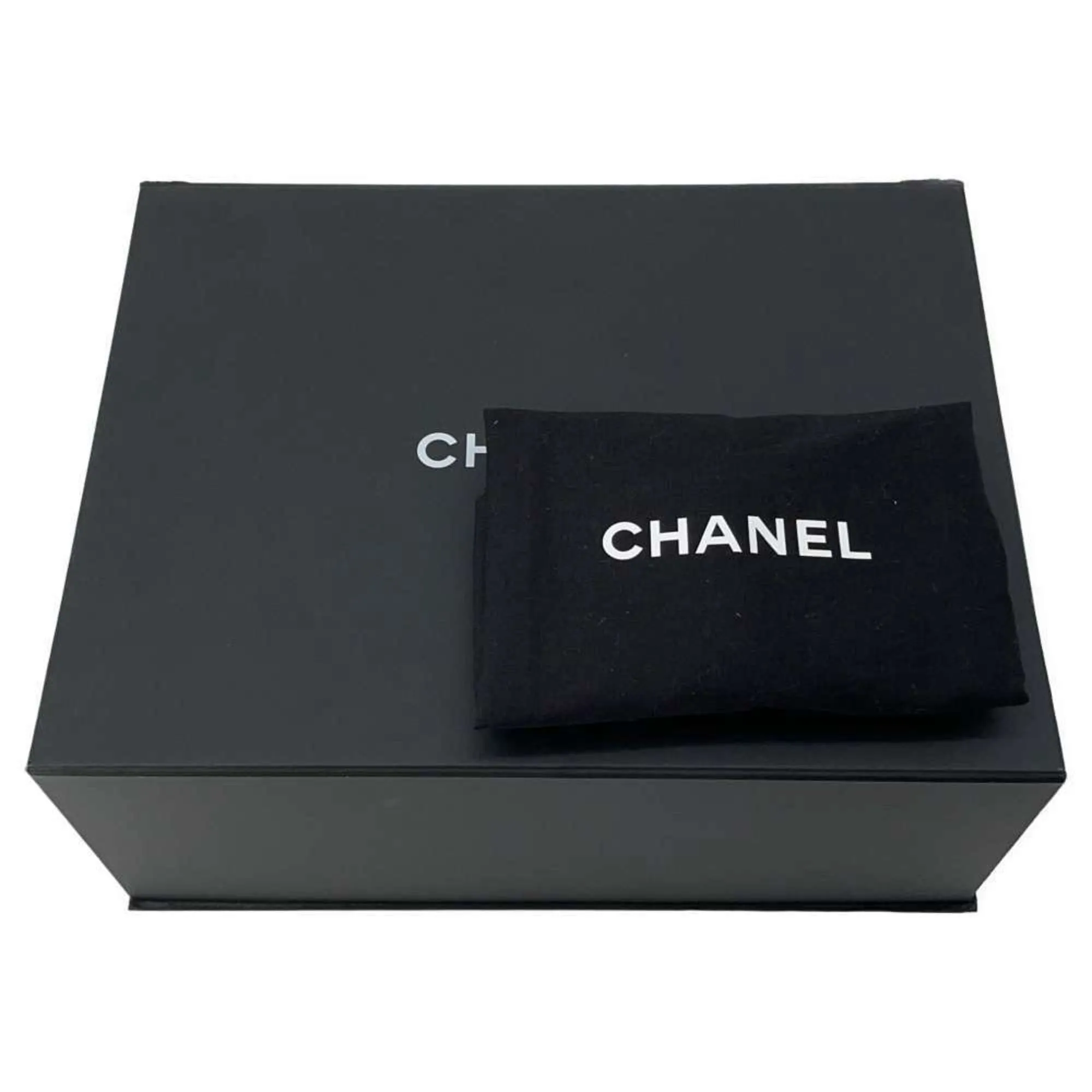 Chanel Chain Shoulder Bag 2.55 Chevron V-Stitch Calfskin CHANEL 2way Single Flap Black