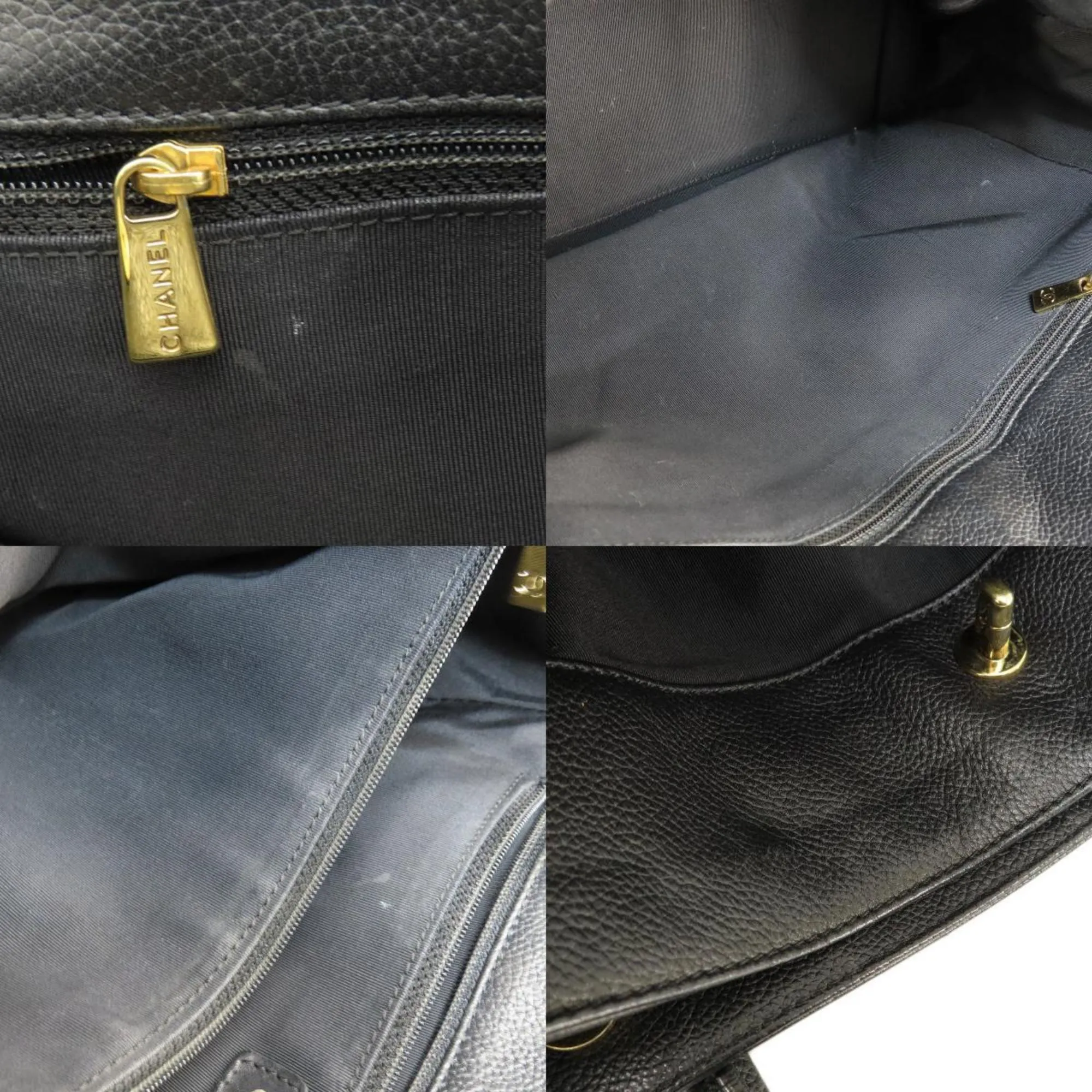 Chanel Coco Mark Tote Bag Leather Women's