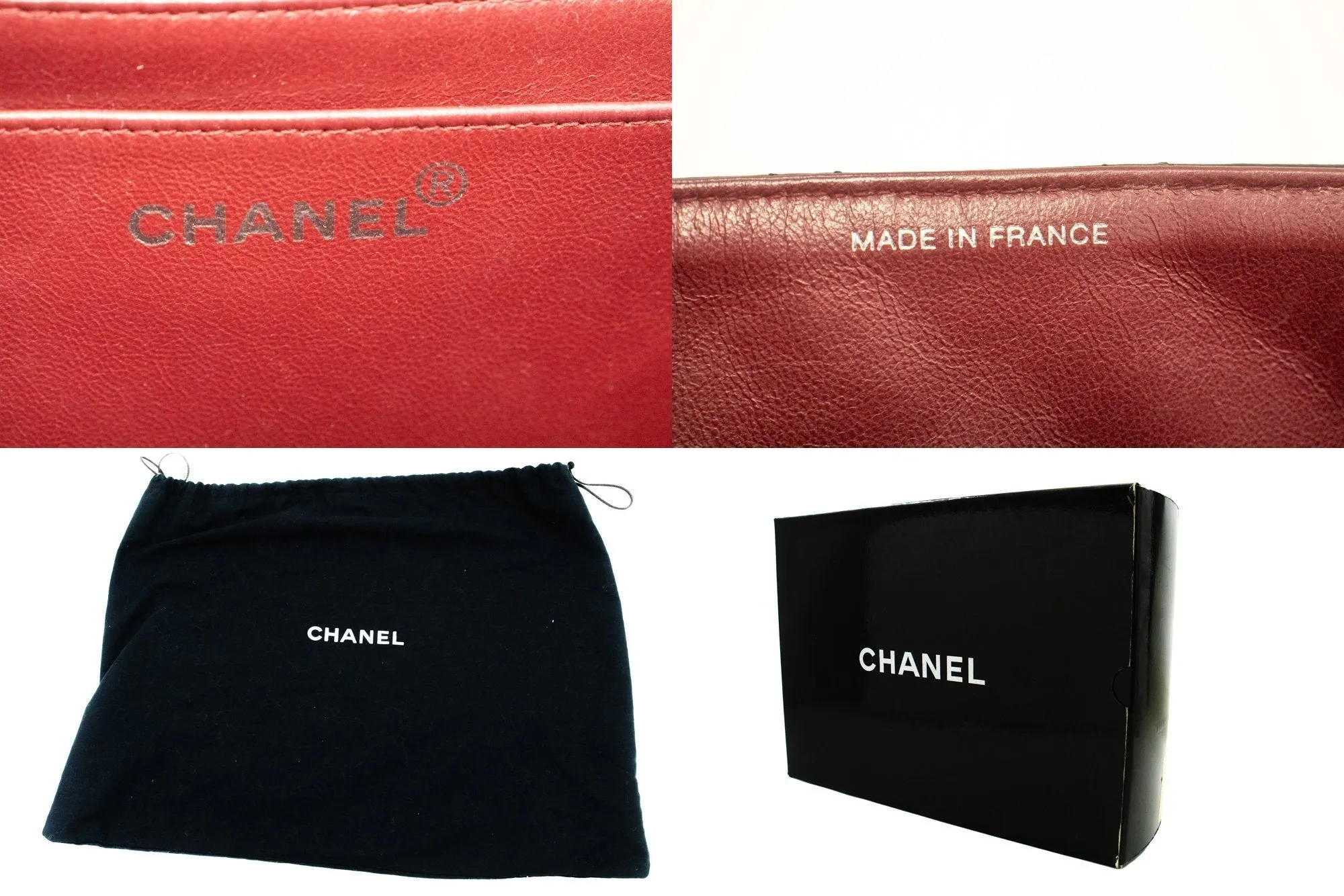 CHANEL Diana Flap Large Silver Chain Shoulder Bag Black Quilted