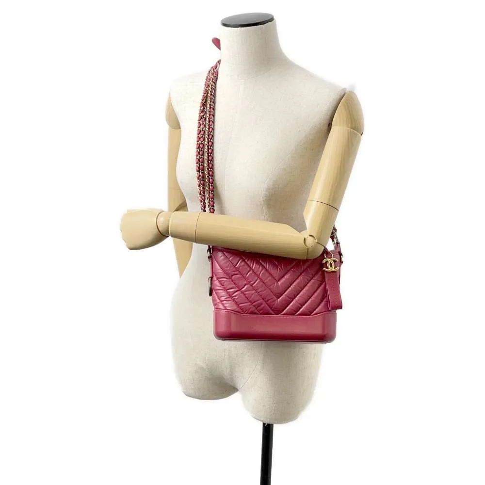 CHANEL Gabriel Hobo Bag Pink Leather