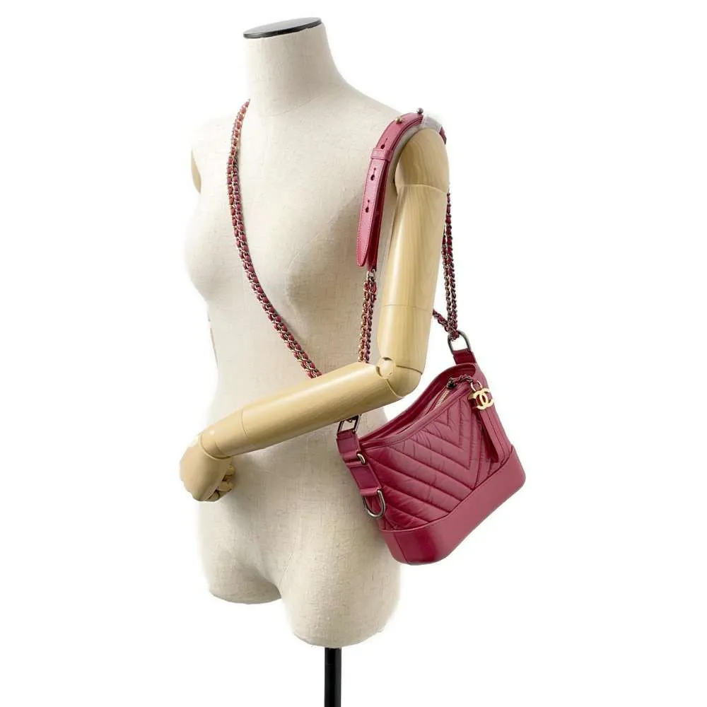 CHANEL Gabriel Hobo Bag Pink Leather