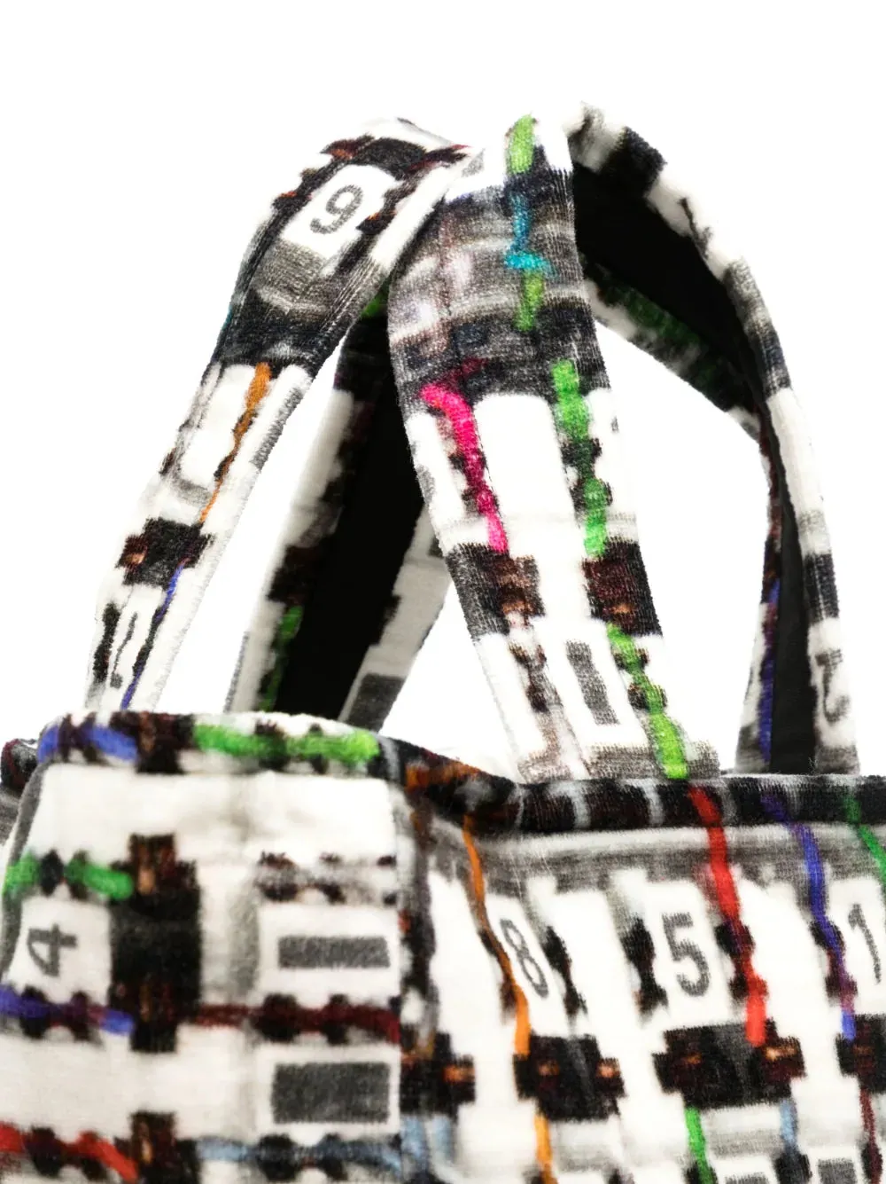 CHANEL Geometric Print Large Beach Tote