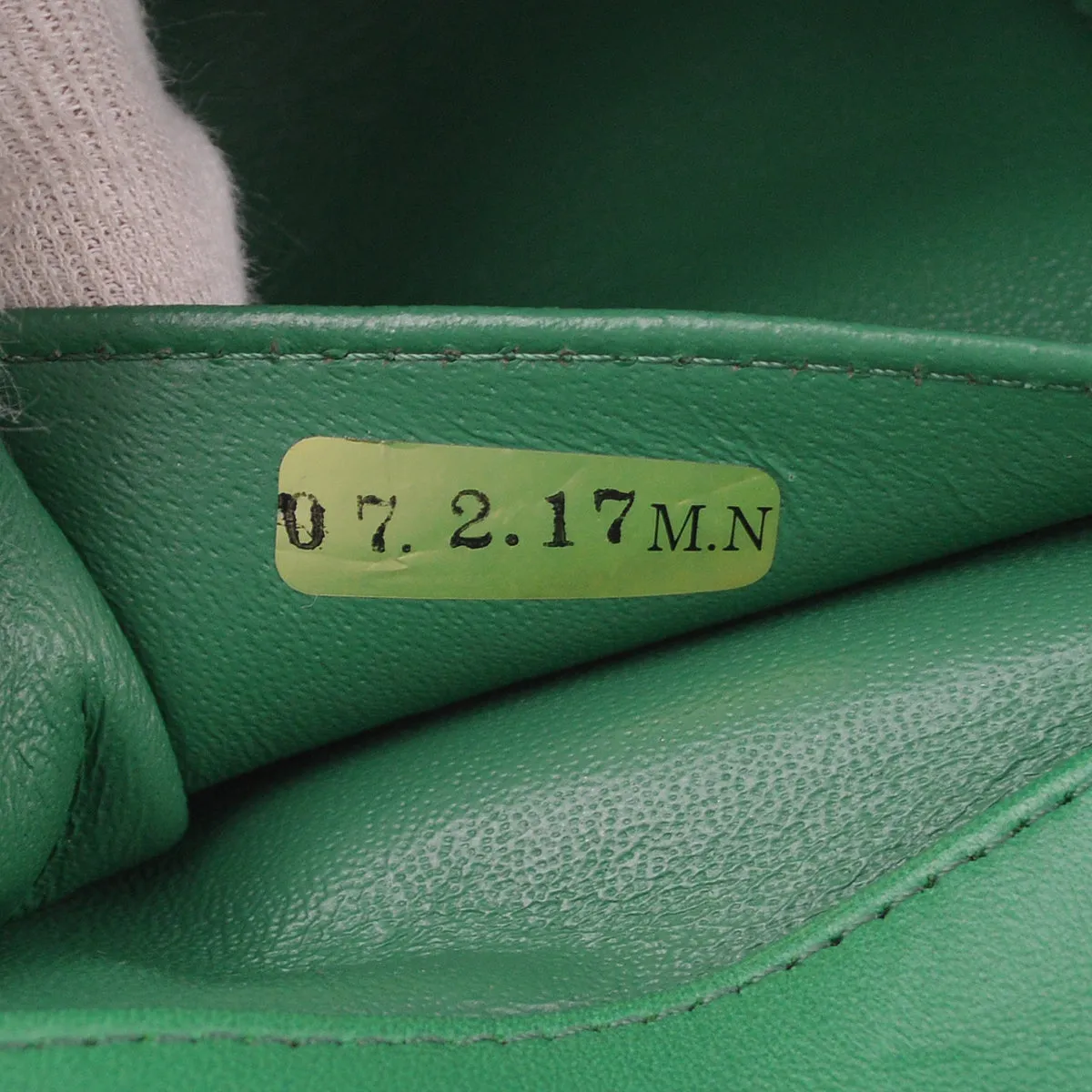 Chanel Green Lambskin East West Shoulder Bag