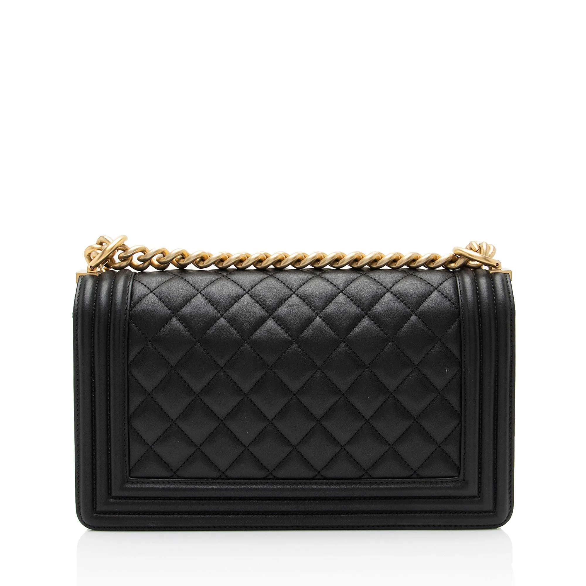 Chanel Lambskin Old Medium Boy Bag (SHF-QJr6Pf)