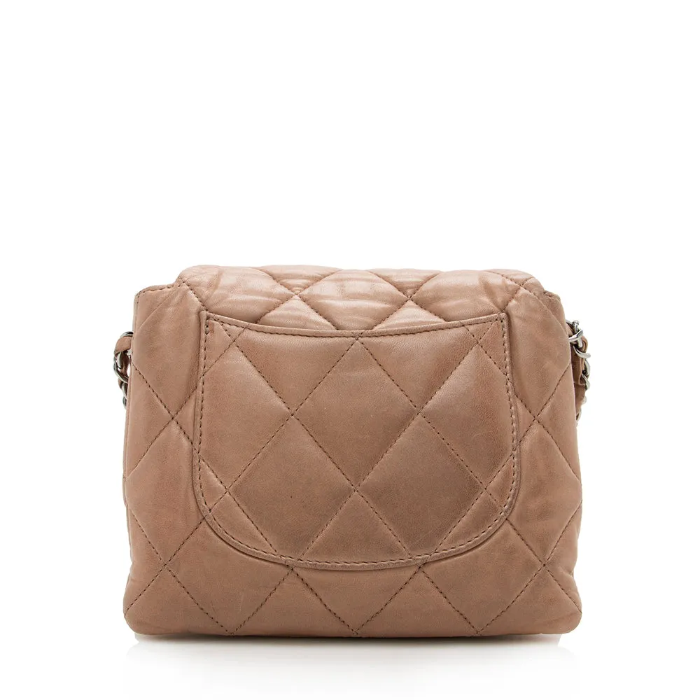 Chanel Lambskin Three Accordion Mini Flap Bag (SHF-16432)