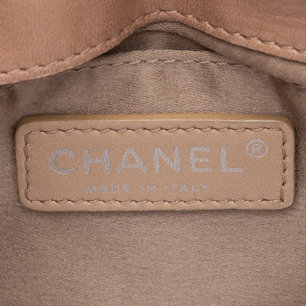 Chanel Lambskin Three Accordion Mini Flap Bag (SHF-16432)