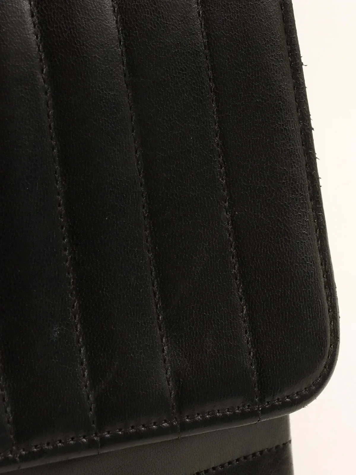 CHANEL Mademoiselle Stitch Circle Turn-Lock Chain Bag Black
