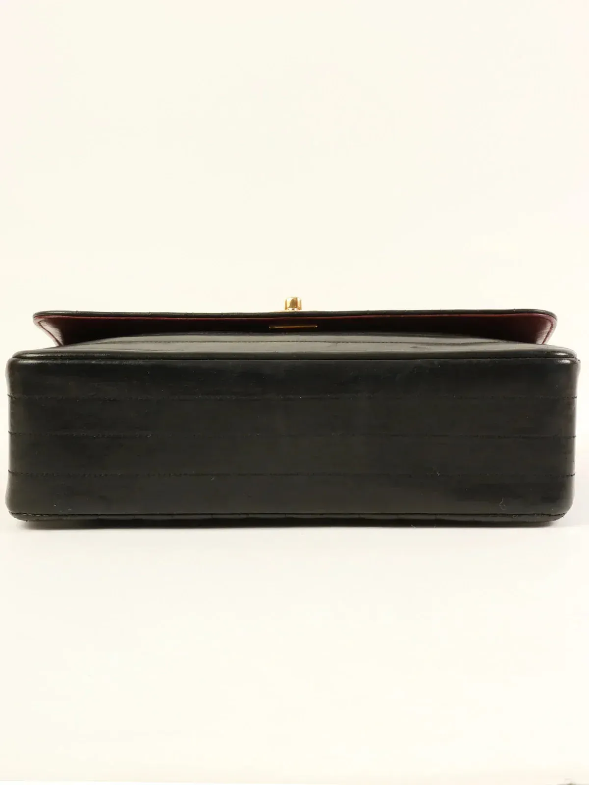 CHANEL Mademoiselle Stitch Circle Turn-Lock Chain Bag Black