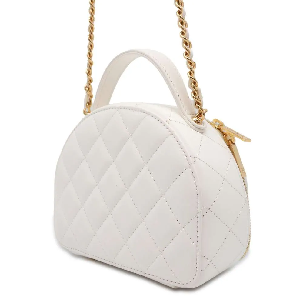 CHANEL Matelasse ChainClutch Shoulder Bag White AP3088 Lambskin