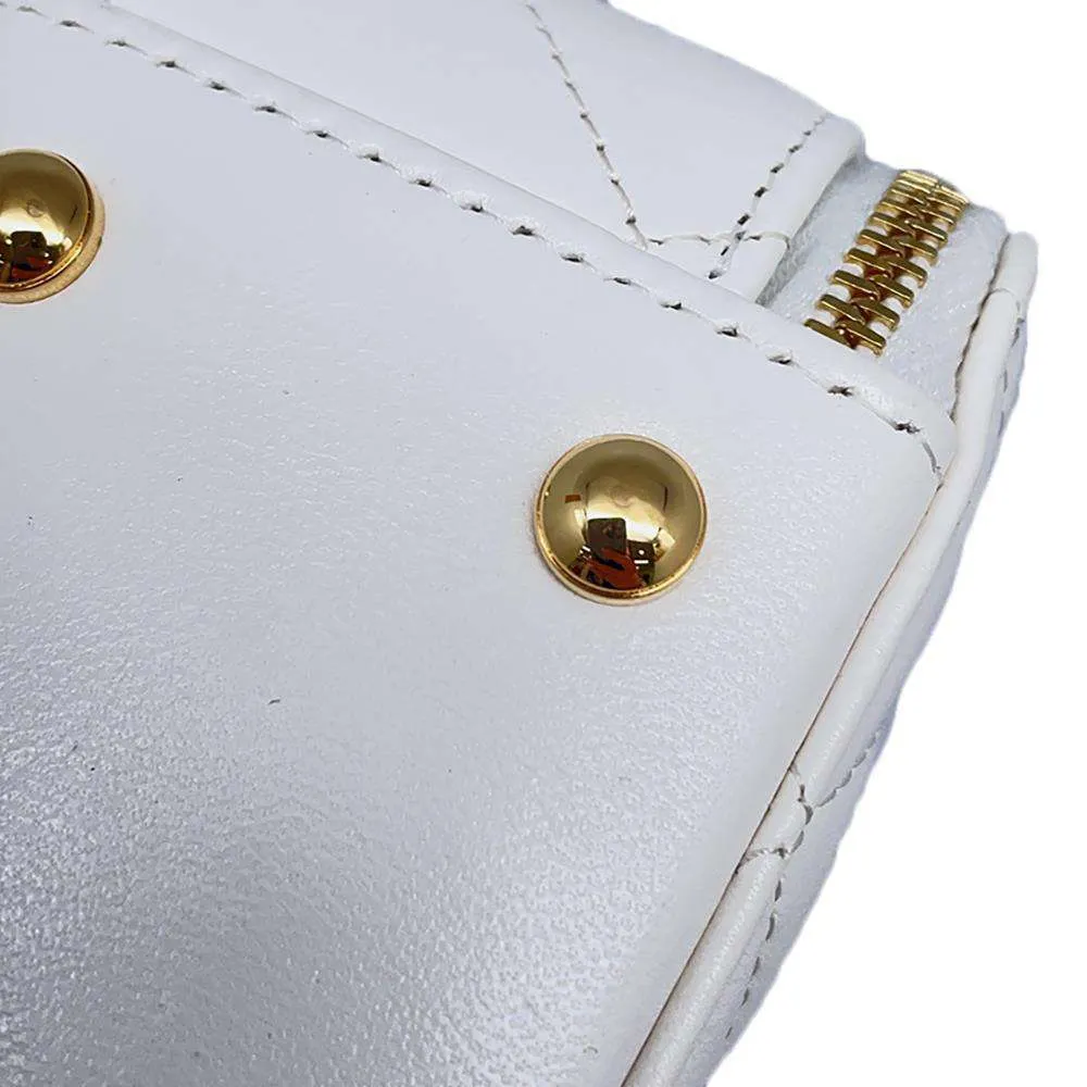 CHANEL Matelasse ChainClutch Shoulder Bag White AP3088 Lambskin
