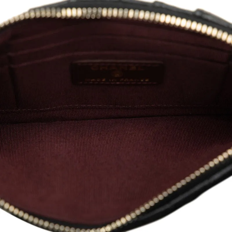 Chanel Matrases Cocomark Timeless Classic Card Box Long Wallet Black Caviar   CHANEL