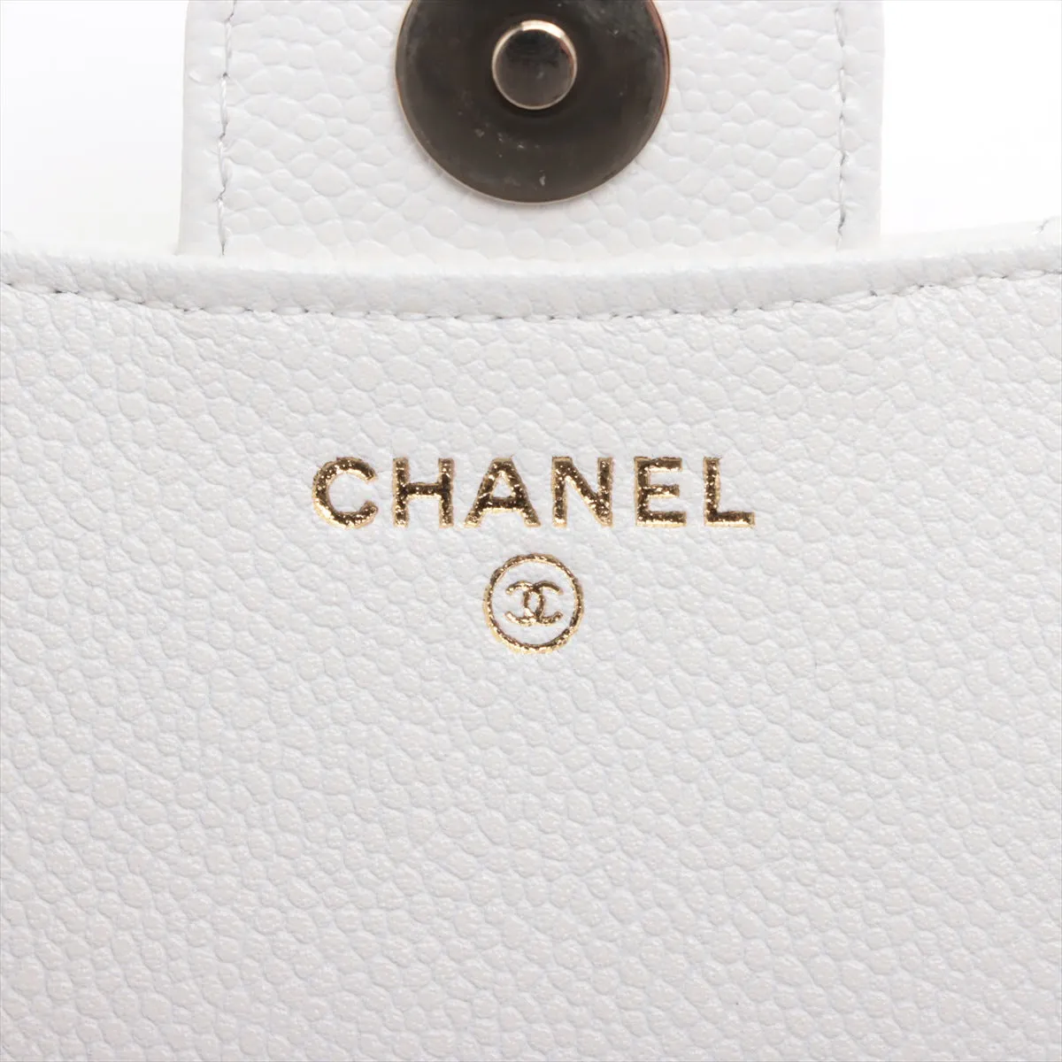 Chanel Matrasse Caviar S Chain Wallet Wallet White G  Random AP2096