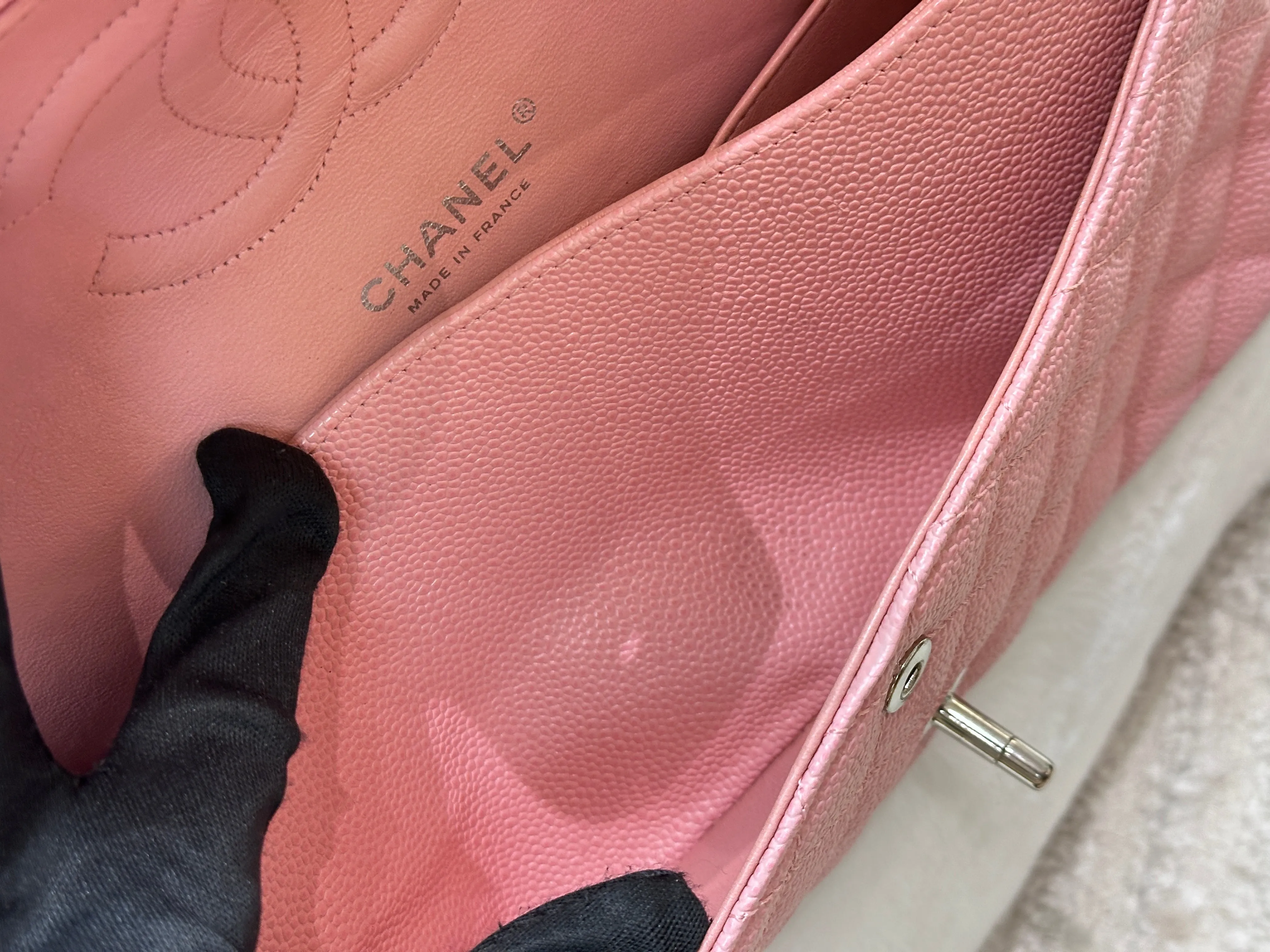 Chanel Medium Caviar Classic Double Flap Pink