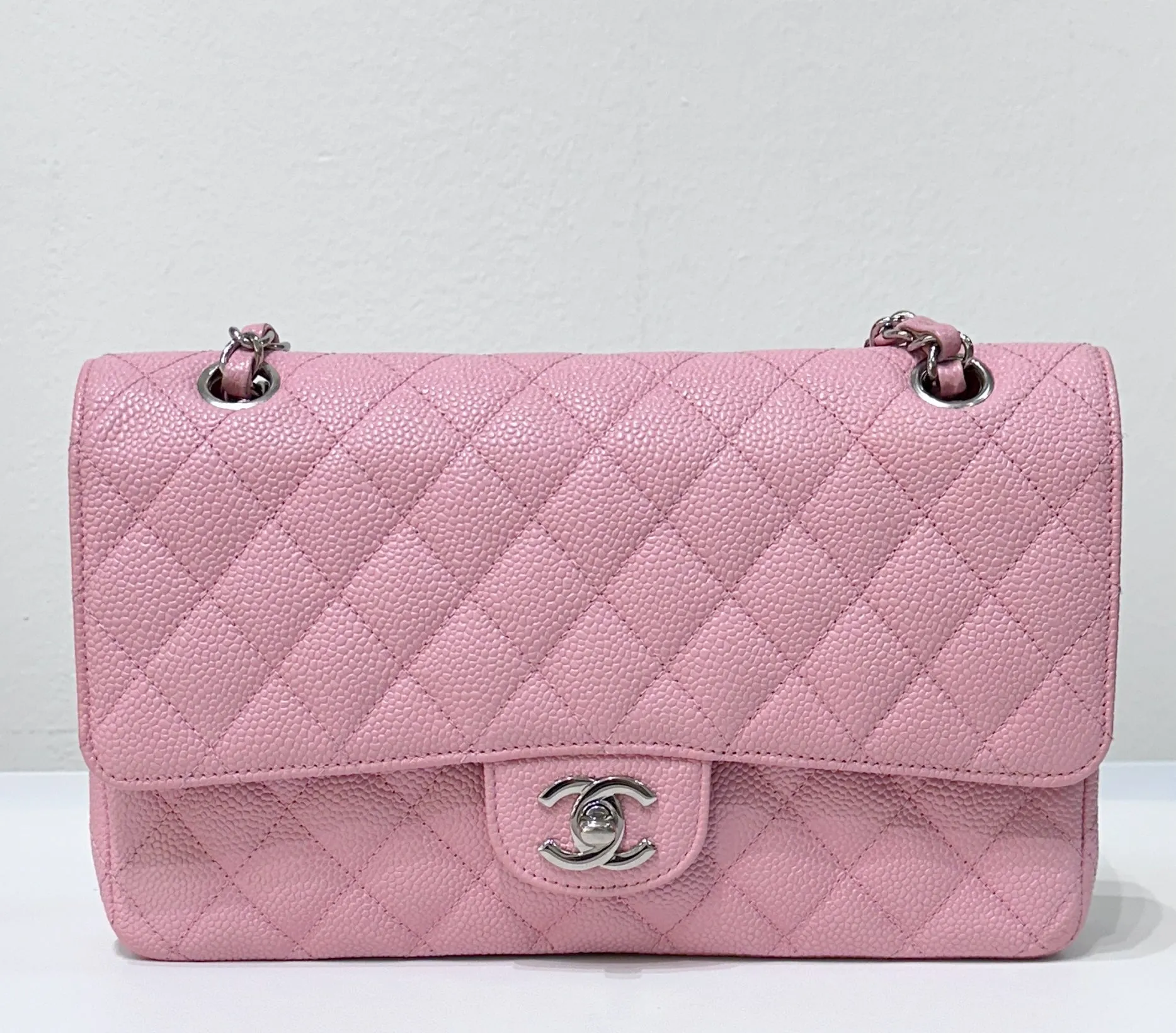 Chanel Medium Caviar Classic Double Flap Pink