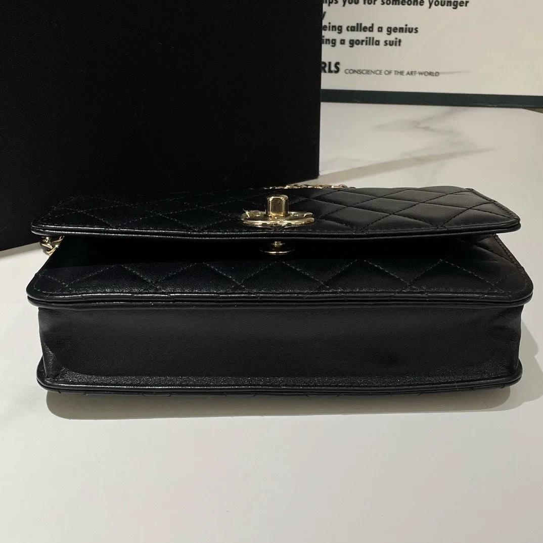 Chanel Trendy CC Wallet On Chain Black Crossbody Bag
