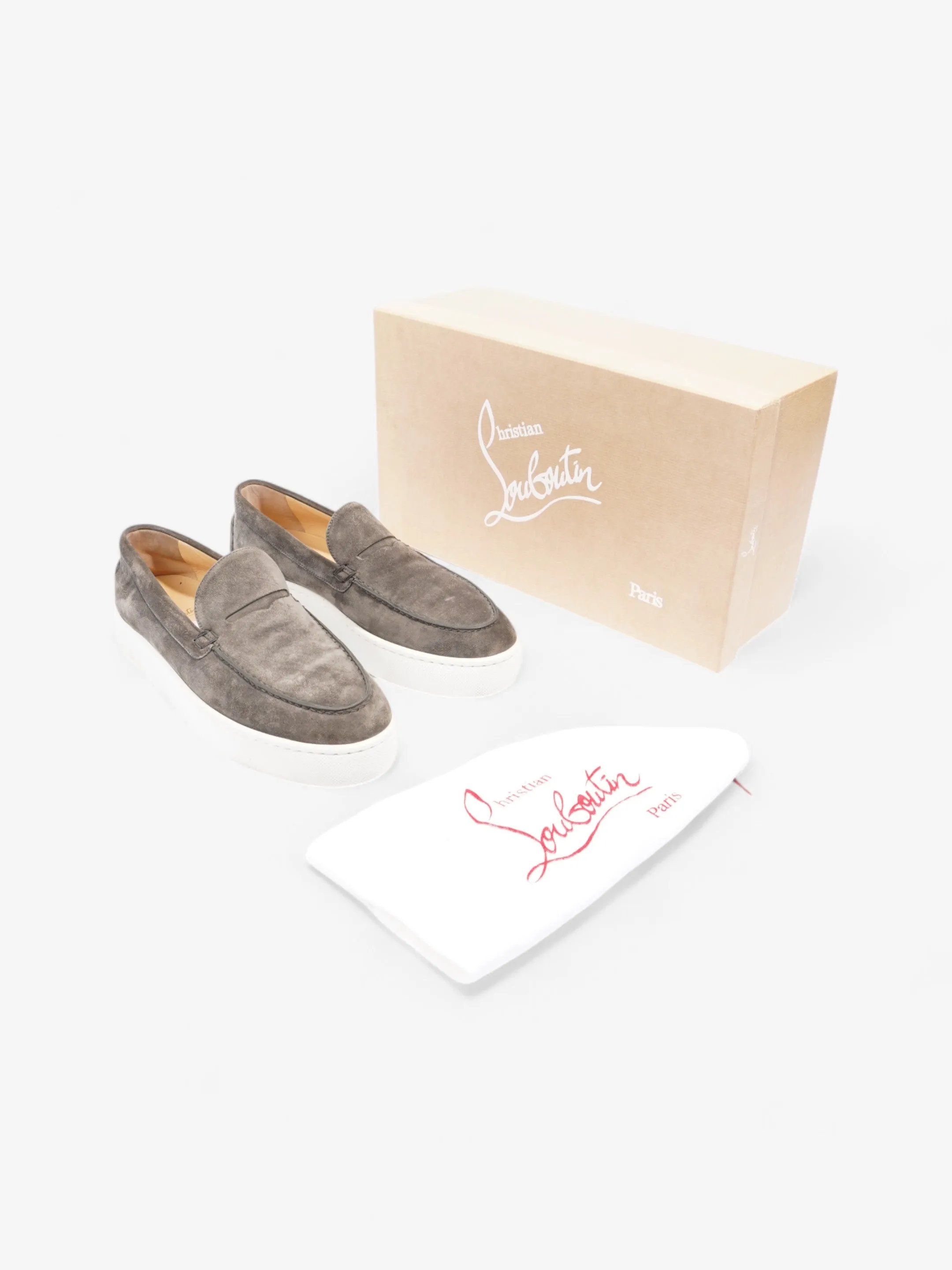 Christian Louboutin Paqueboat Grey Suede EU 42 UK 8