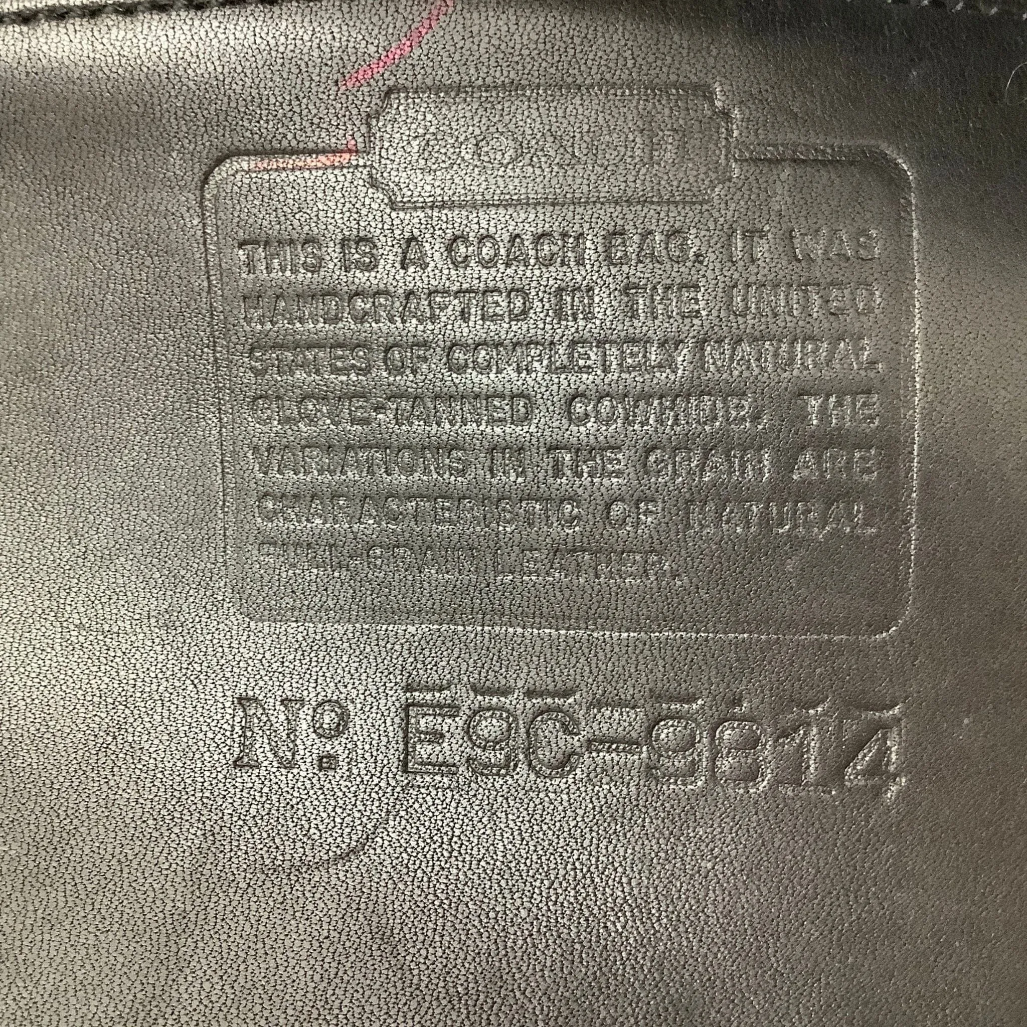 Coach Black Leather Bag