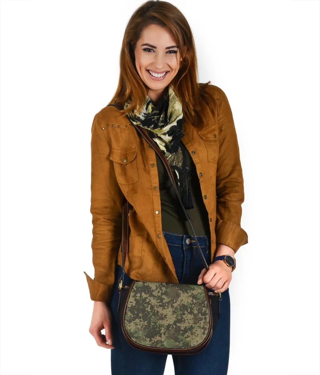 Custom Saddle Bag (Canvas) – Nano Camouflage | Gift Ideas, Shoulder Bags for Women, Over the Shoulder Bag, Crossbody Bags for Women