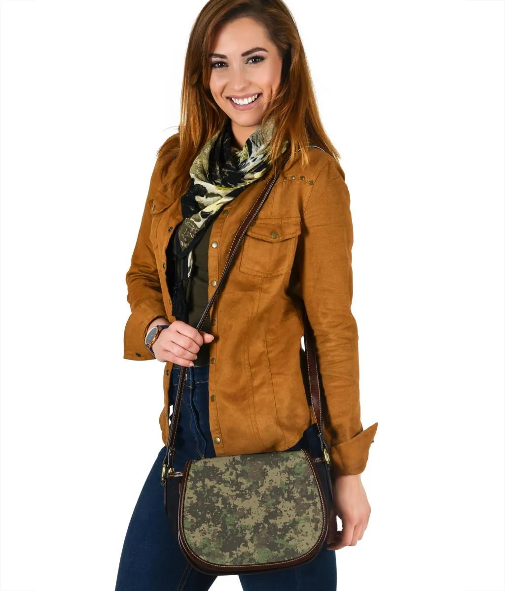 Custom Saddle Bag (Canvas) – Nano Camouflage | Gift Ideas, Shoulder Bags for Women, Over the Shoulder Bag, Crossbody Bags for Women