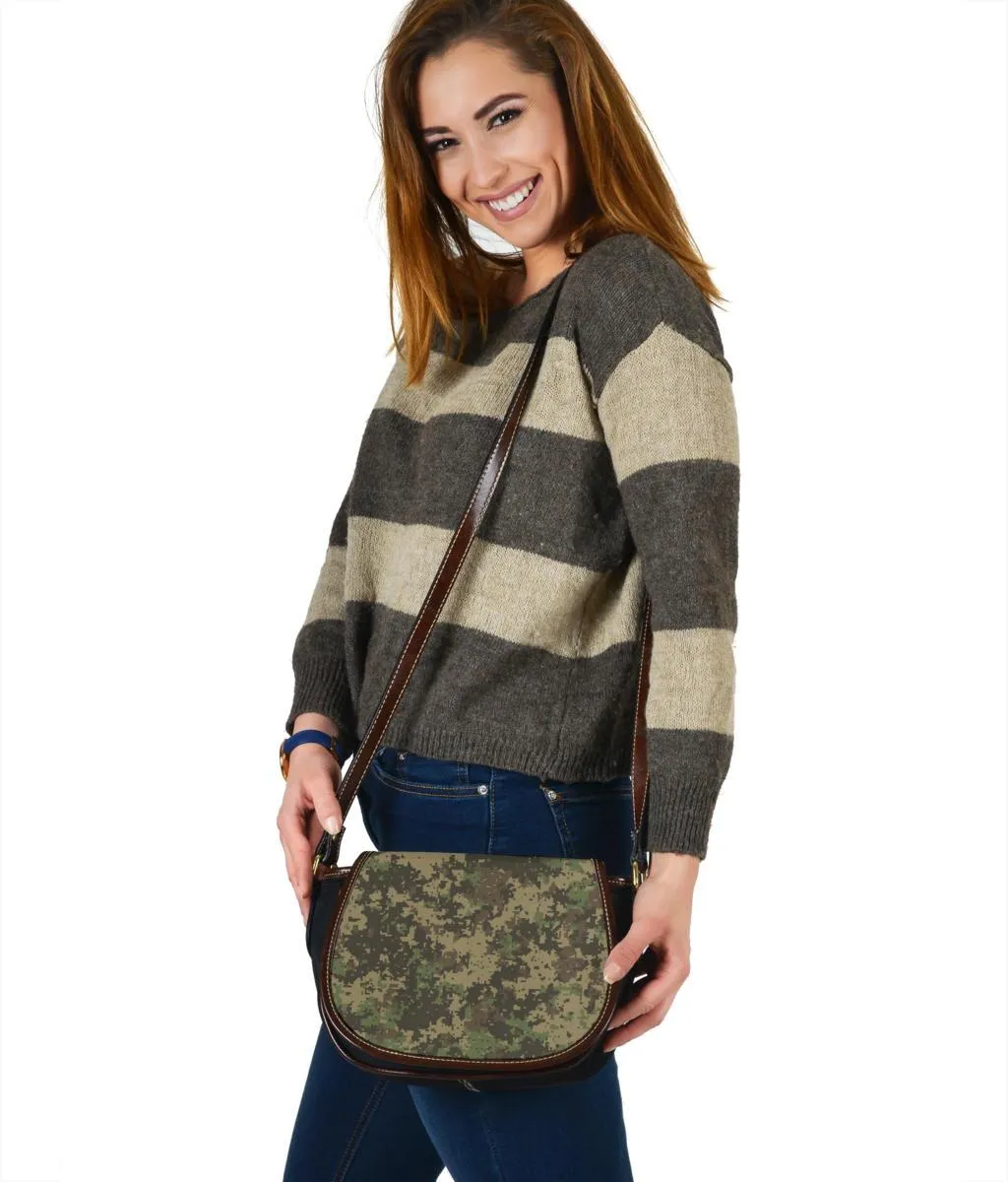 Custom Saddle Bag (Canvas) – Nano Camouflage | Gift Ideas, Shoulder Bags for Women, Over the Shoulder Bag, Crossbody Bags for Women
