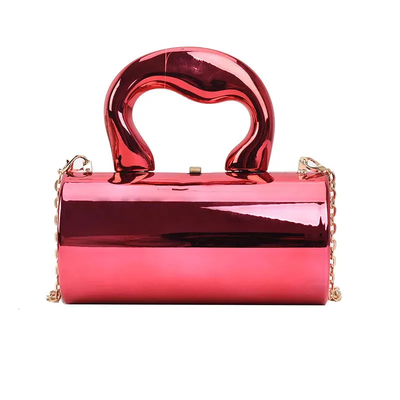 Cylinder Mini Evening Purse Crossbody Shoulder Clutch Bag