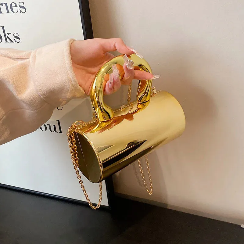 Cylinder Mini Evening Purse Crossbody Shoulder Clutch Bag