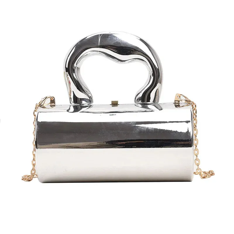 Cylinder Mini Evening Purse Crossbody Shoulder Clutch Bag
