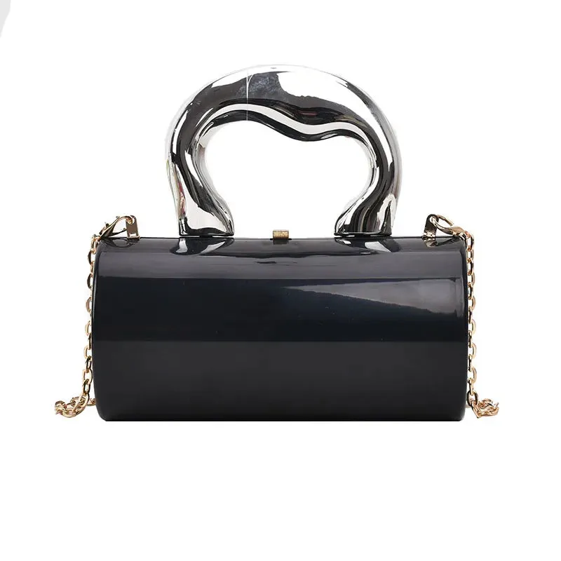 Cylinder Mini Evening Purse Crossbody Shoulder Clutch Bag