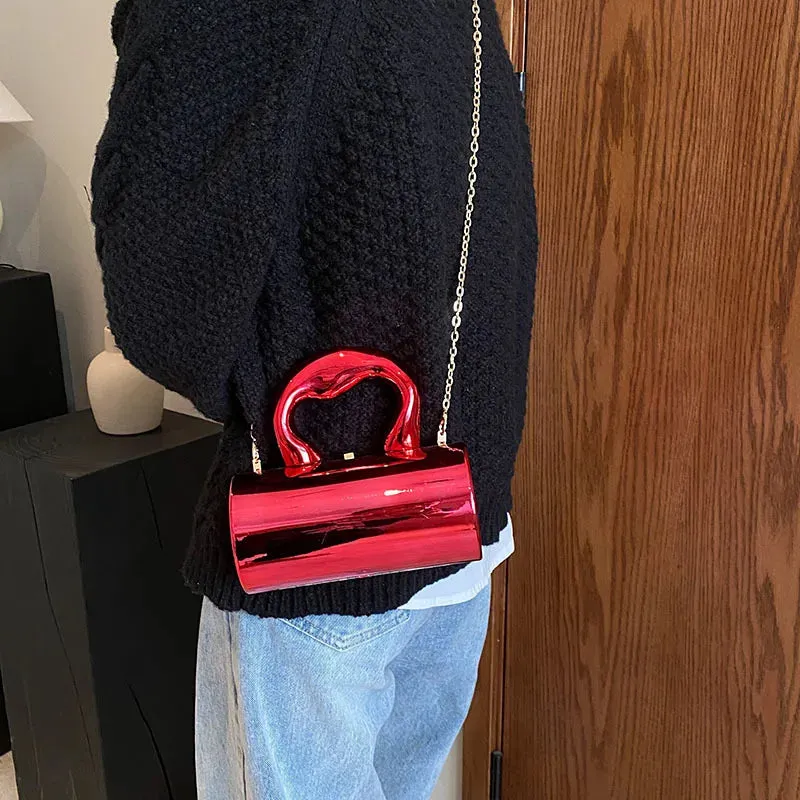 Cylinder Mini Evening Purse Crossbody Shoulder Clutch Bag