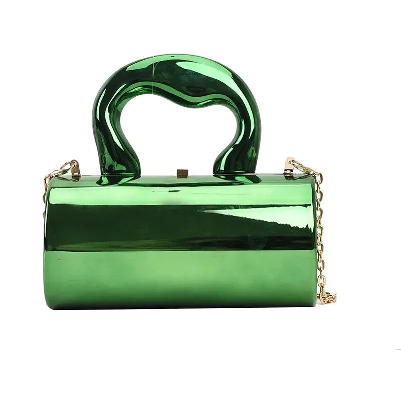 Cylinder Mini Evening Purse Crossbody Shoulder Clutch Bag