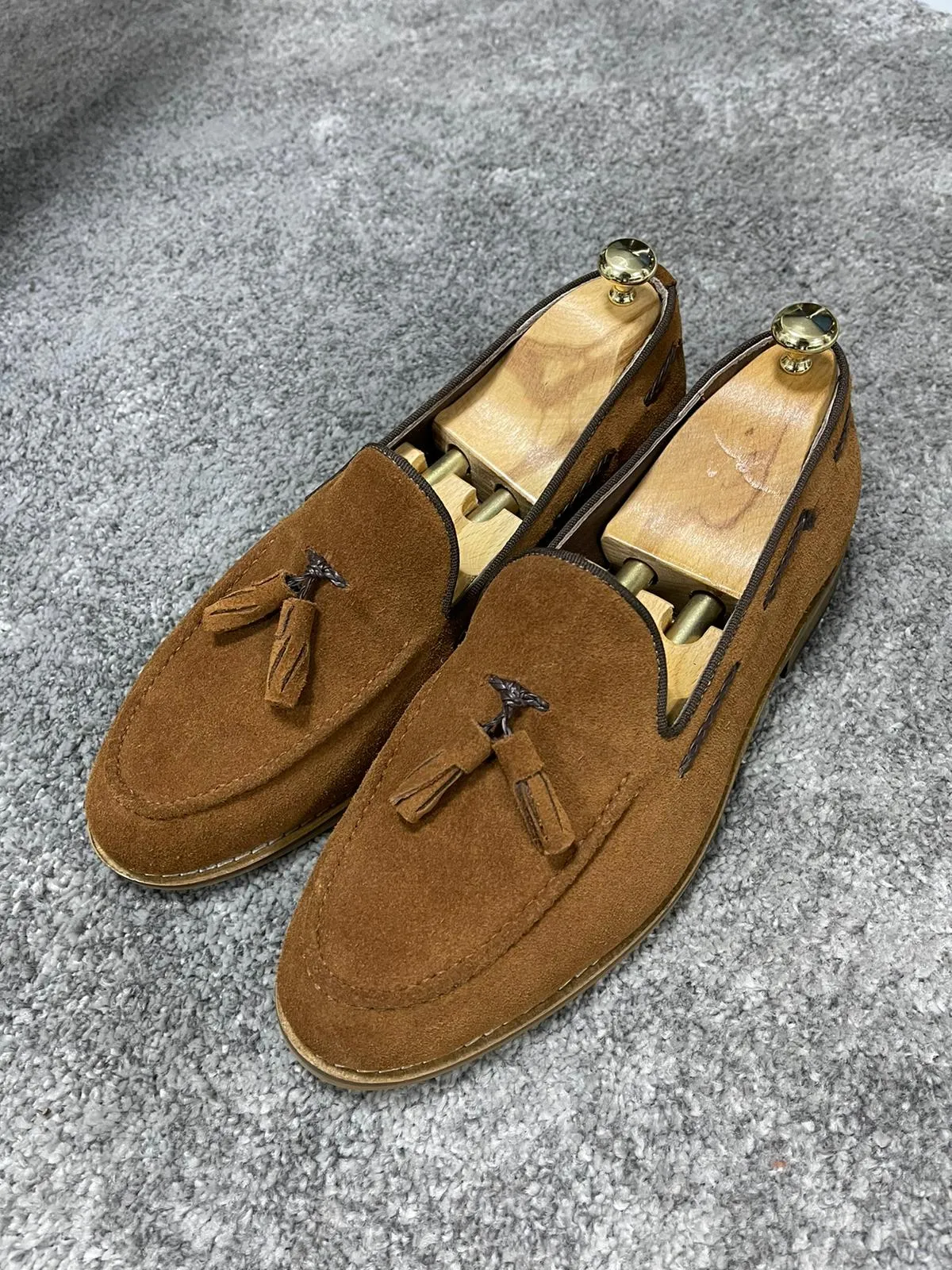 Dawson Suede Tan Loafers