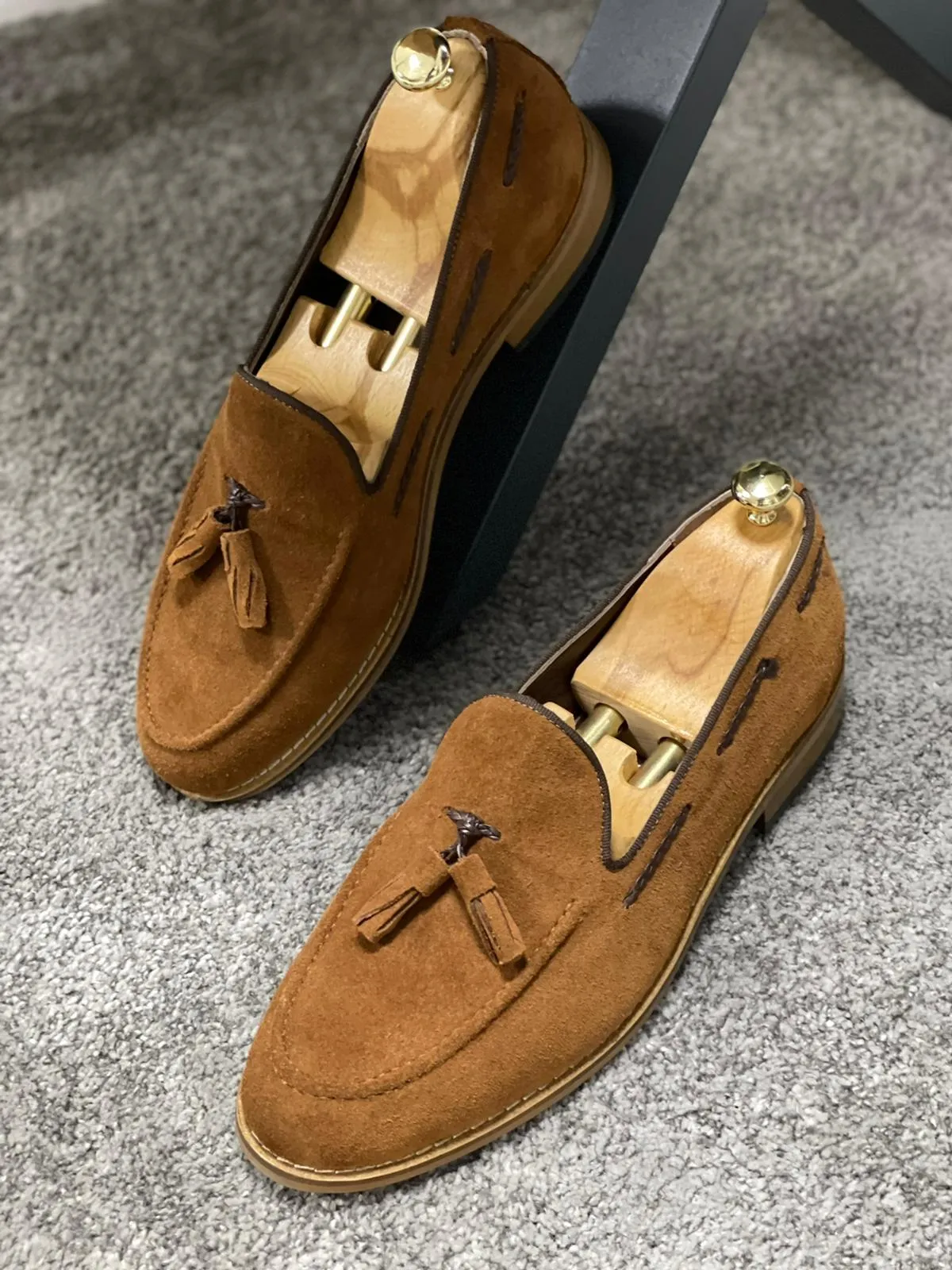 Dawson Suede Tan Loafers