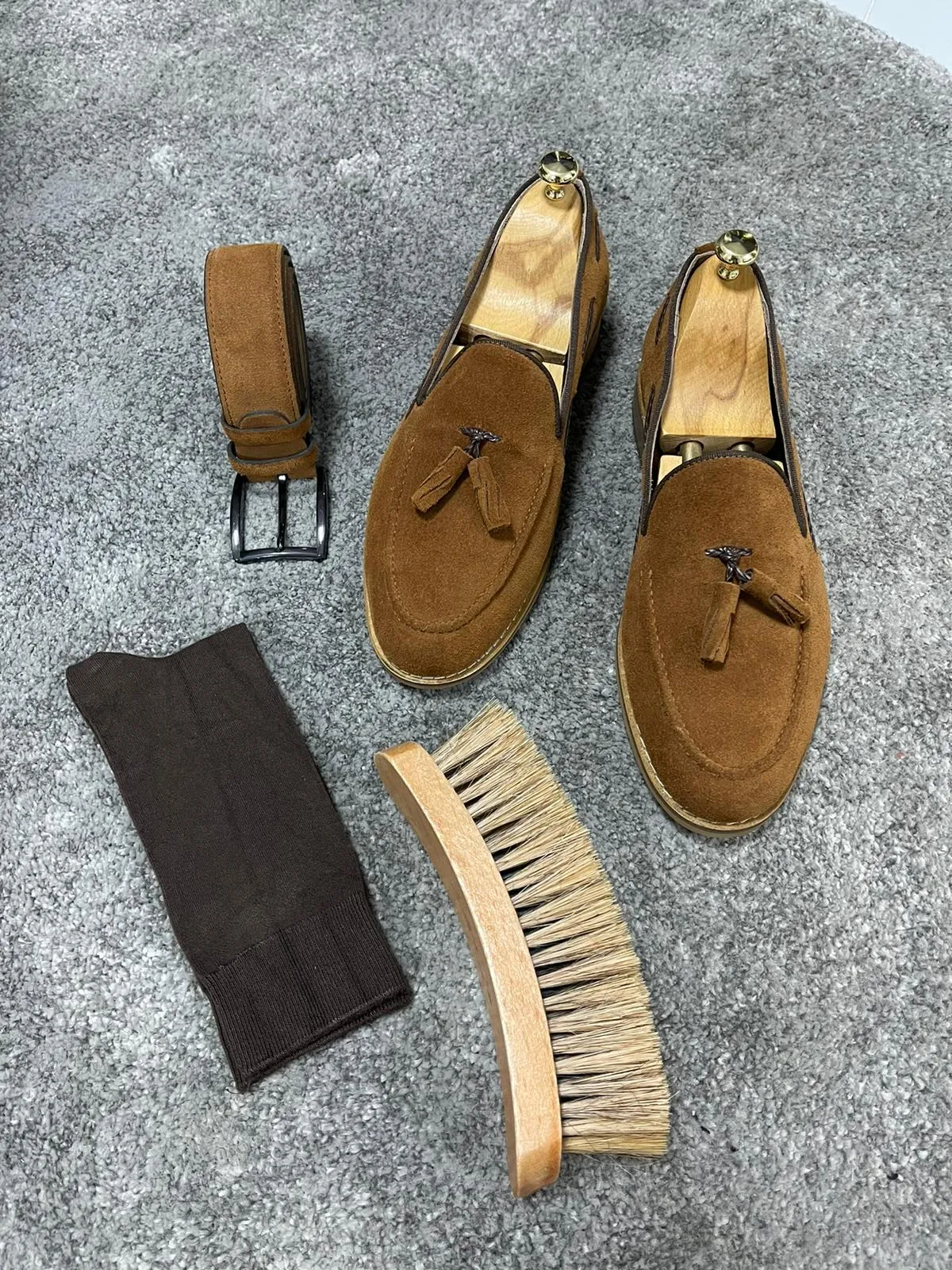 Dawson Suede Tan Loafers