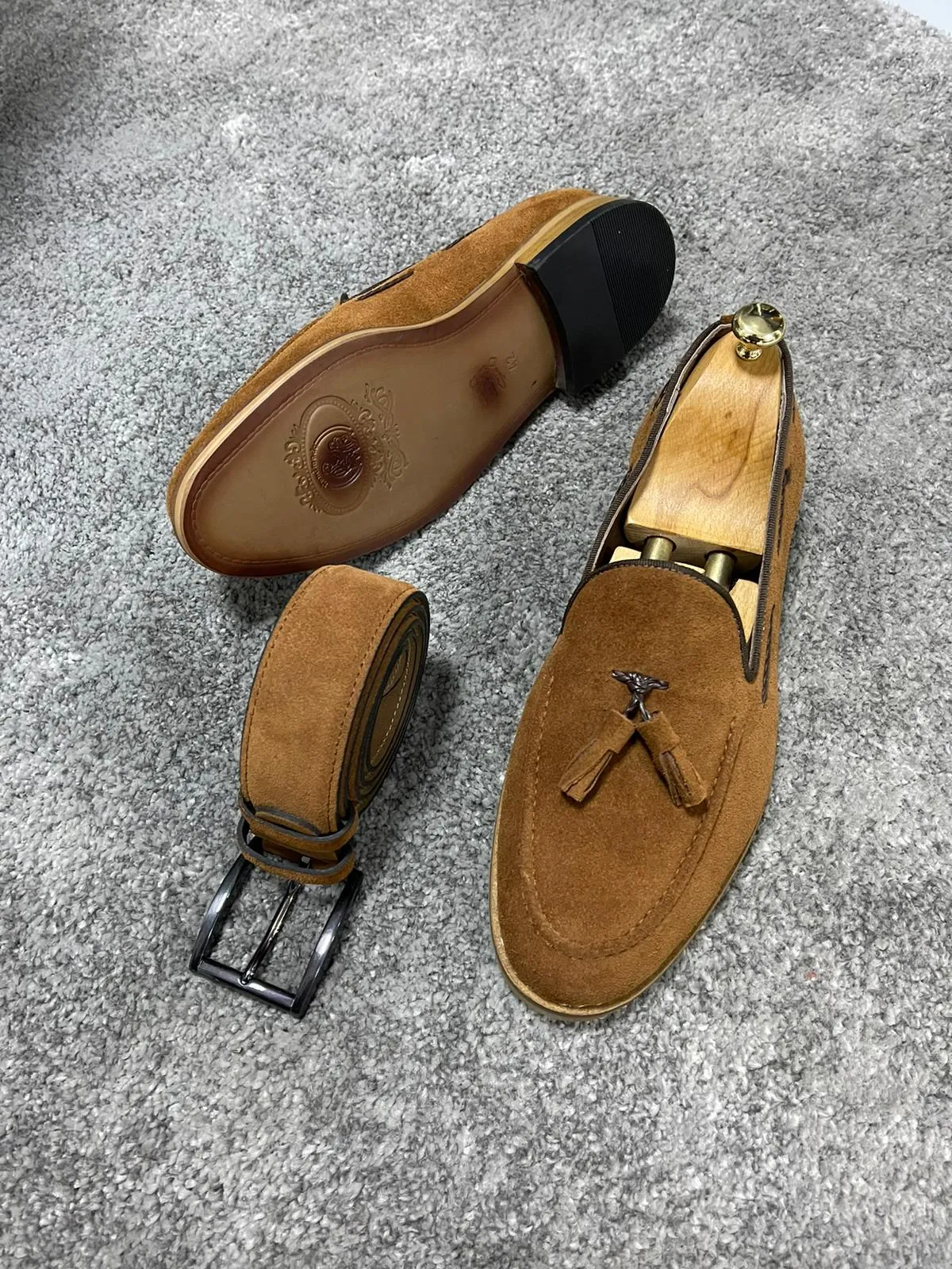 Dawson Suede Tan Loafers